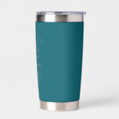 Dream Big, Shine Bright, Teal Insulated Tumbler Geïsoleerde Drinkbeker (Links)