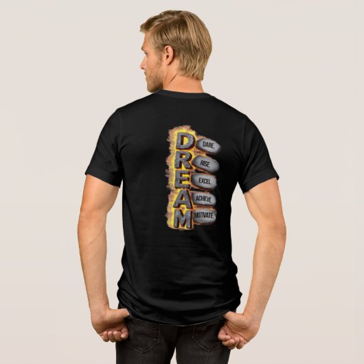 Dream Big, Sleep Deeper – Surrealistische Dreamsca Tri-Blend Shirt (Achterkant volledig)