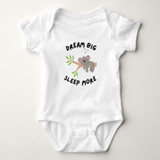 Dream Big Sleep More Cute Koala Sleeping on Branch Romper