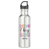 Dream Big Soar High Boho Motivatie Dreamcatcher Waterfles (Voorkant)