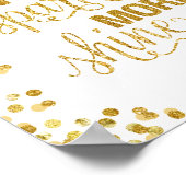 Dream Big Sparkle Meer Shine Bright Gold Confetti Poster (Hoek)