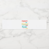 Dream Big Sparkle Meer Shine Bright Waterfles Etiket (Enkel label)