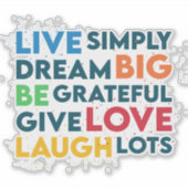 Dream Big Sticker (Voorkant)