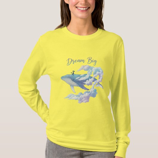 Dream Big – Surreal Fantasy Whale T-Shirt (Voorkant)