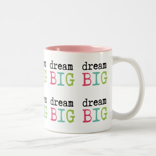 Dream Big Tweekleurige Koffiemok (Rechts)