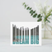Dream Big Typography Briefkaart (Staand voorkant)