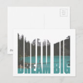 Dream Big Typography Briefkaart (Voorkant / Achterkant)
