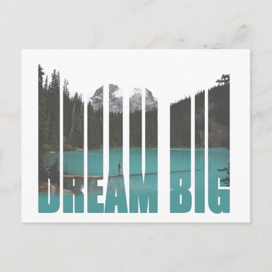 Dream Big Typography Briefkaart (Voorkant)