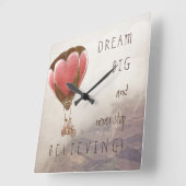 DREAM BIG VIERKANTE KLOK (Hoek)