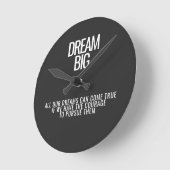 Dream Big Wall Clock Ronde Klok (Hoek)