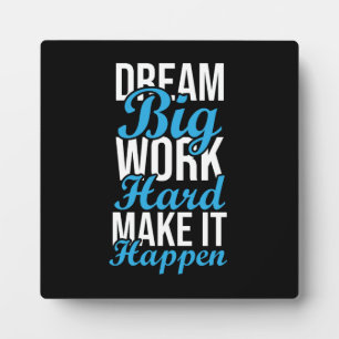Dream Big, werk hard, zorg dat het gebeurt - Gym,  Fotoplaat