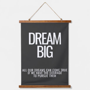 Dream Big Wood Topped Tapestry Hangend Wandkleed