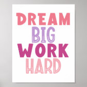 Dream Big Work Hard Affirking for Kids Poster (Voorkant)