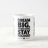 Dream Big, Work Hard Empowering Motivation Design Koffiemok (Center)