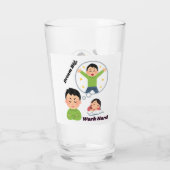 Dream Big Work Hard Glas (Achterkant)