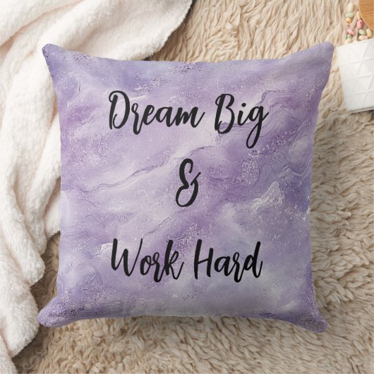 Dream Big & Work Hard Inspirerend Kussen (Deken)