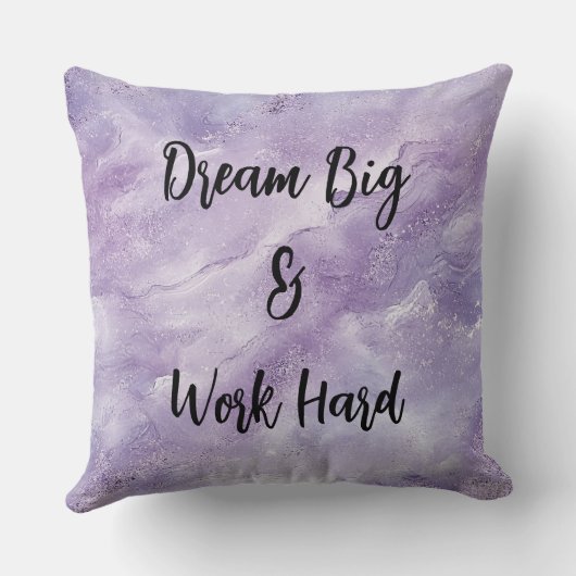 Dream Big & Work Hard Inspirerend Kussen (Achterkant)
