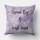 Dream Big & Work Hard Inspirerend Kussen (Voorkant)