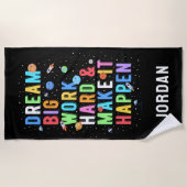 Dream Big Work Hard & Make it it it Strandlaken (Voorkant)