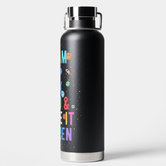 Dream Big Work Hard & Make it it it Waterfles (Achterkant)