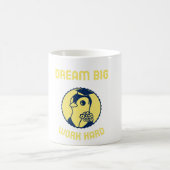 Dream Big Work Hard Motivatie Terug naar school Koffiemok (Center)