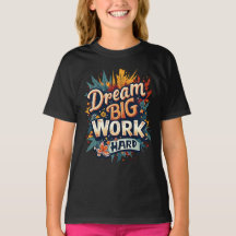 Dream Big Work Hard Motivatie Typografie