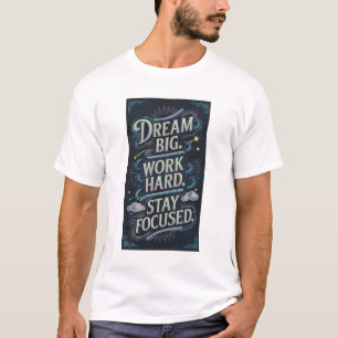 Dream Big Work Hard Stay Focused Royal Luxury T-shirt