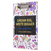 Dream Big, Write Bigger – Inspirational Klembord (Links)
