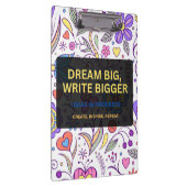 Dream Big, Write Bigger – Inspirational Klembord (Rechts)