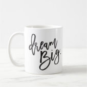 DREAM BIG zwart minimaal script positief leven cit Koffiemok (Links)
