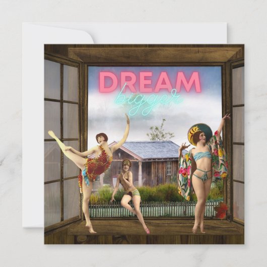 Dream Bigger Altered Art  Dancers Flat Kaart (Voorkant)