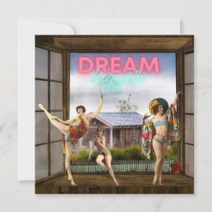 Dream Bigger Altered Art  Dancers Flat Kaart