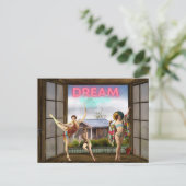 Dream Bigger Altered Art dansers Briefkaart (Staand voorkant)