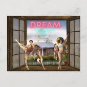 Dream Bigger Altered Art  dansers Briefkaart (Voorkant)