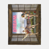Dream Bigger Altered Art dansers Fleece Deken (Voorkant)