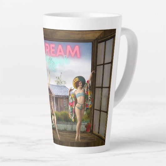 Dream Bigger Altered Art  dansers Latte Mok (Rechterhoek)