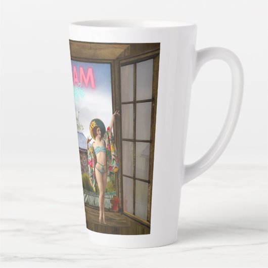 Dream Bigger Altered Art  dansers Latte Mok (Rechts)