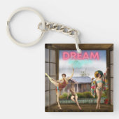 Dream Bigger Altered Art dansers Sleutelhanger (voorkant)