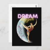 Dream Bigger  Ballet Dancer Briefkaart (Voorkant / Achterkant)