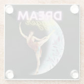 Dream Bigger  Ballet Dancer Glazen Onderzetter (Achterkant)