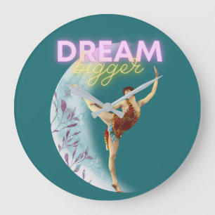 Dream Bigger Vintage Ballet Dancer  Grote Klok
