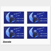 Dream Binnen een Dream Owl en maan Rechthoekige Sticker (Vel)