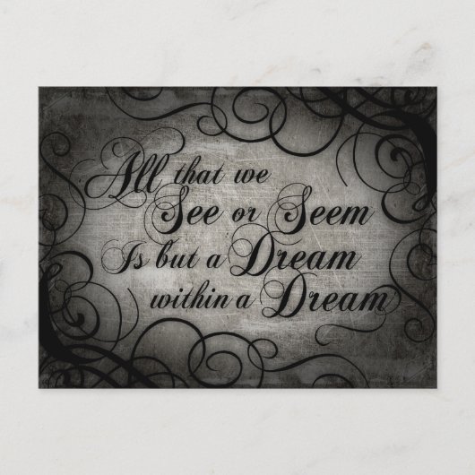 Dream binnen een droom briefkaart (Voorkant)