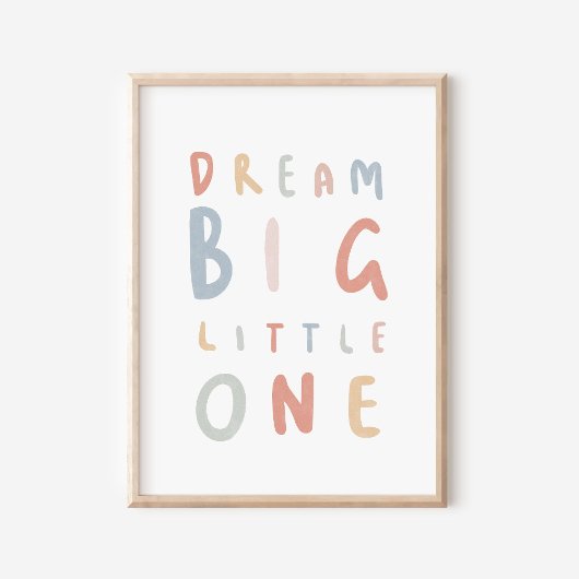 Dream Bit Little One Kleurrijke Kwekerij Poster