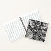 Dream Black en White Mandala Square notebook Notitieboek (Binnen)