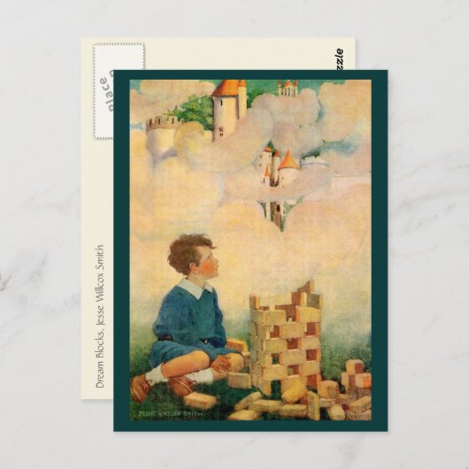 Dream Blocks van Jesse Willcox Smith Briefkaart (Voorkant / Achterkant)