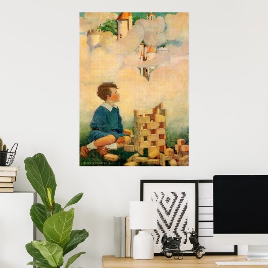Dream Blocks van Jesse Willcox Smith Poster (Thuiskantoor)
