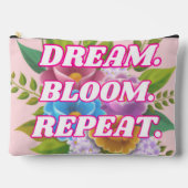 Dream Bloom Repeat Floral Motivatie CosmeticBag Etui (Voorkant)