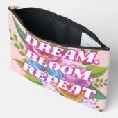 Dream Bloom Repeat Floral Motivatie CosmeticBag Etui (Open)