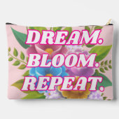 Dream Bloom Repeat Floral Motivatie CosmeticBag Etui (Achterkant)